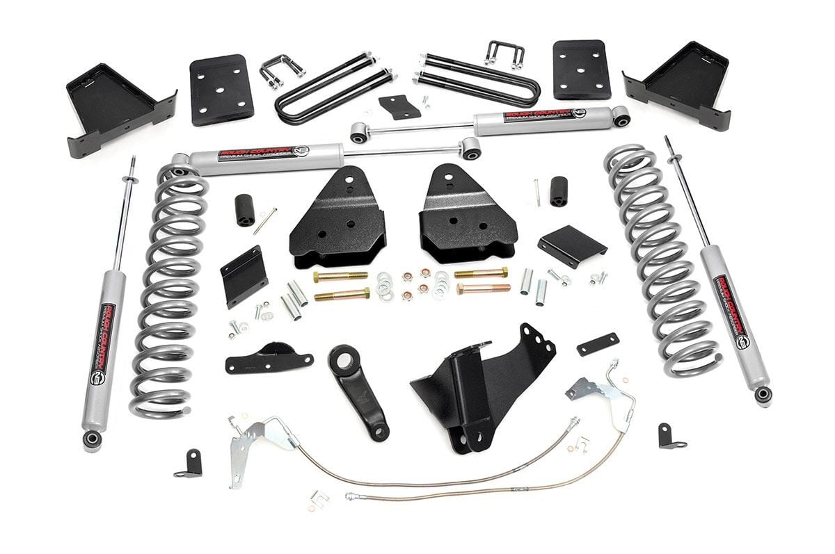 Ford F-250 Super Duty Suspension Lift Kit - Front + Rear - Rough Country - 6 Inch, Diesel, OVLD - '15-'16